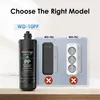 A product image showing a water filter and two water filter systems, with text indicating how to choose the right model. Anteprima dell’immagine prodotto