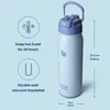 Edelstahl Trinkflasche mit Strohhalm und Pillenfach, Produktbild-Vorschau 5