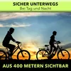 Two people cycling at sunset, with text overlays. Anteprima dell’immagine prodotto
