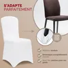 2x Housses de chaise élastiques blanc Noël mariages Voir les images du produit 5