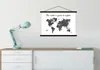 MuchoWow® Textilposter Weltkarte - Zitat - Schwarz - Weiß Produktbild-Vorschau 3