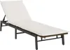 vidaXL Sonnenliege mit Auflage Braun Poly Rattan Produktbild-Vorschau 1