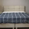 HappyBed 2-in-1 Kissen/Decke in Grau Tartan Produktbild-Vorschau 3