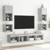 TV-kast met LED-verlichting, betonkleur, 30x28,5x30 cm Productafbeelding-voorbeeld 5