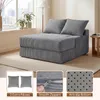 COSTWAY – rozkładana sofa 2 w 1, sofa podłogowa z polaru w Podgląd zdjęcia produktu 8
