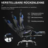 A gaming chair with adjustable features shown in various angles and positions. Produktbild-Vorschau