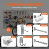 A wall-mounted storage system with various accessories like hooks, baskets, and organizers, along with a bicycle and tools displayed on the wall. Podgląd zdjęcia produktu