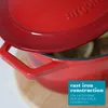 Flache Gusseisen-Auflaufform – 2,3 l – rotes Ombre Produktbild-Vorschau 2