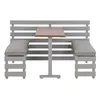 Ocelový balkonový set Sunjoy LAGOS - 126 cm x 157 cm, šedý Náhled obrázku produktu 1