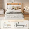 Schwebendes Doppelbett 180x200 cm mit RGB LED, Produktbild-Vorschau 5
