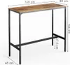Bartisch Vicco Fyrk Antikholz 120 x 50 cm, Model 34139 Produktbild-Vorschau 3