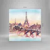 Bilder auf glas - Brücke Eiffle Illustration Frankreich - Produktbild-Vorschau 3
