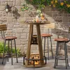 Tribesigns Okrúhly barový stôl, výška 100 cm, bistro stôl s Náhľad obrázku produktu 3