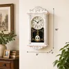 Wanduhr Vintage-Stil, Kunststoff, Holzoptik, 16 Zoll, Weiß Productafbeelding-voorbeeld