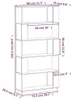 vidaXL Regál na knihy / Room Divider White 80x25x163,5 cm Náhľad obrázku produktu 7