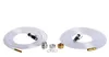 Two coiled clear hoses with metal fittings and several small metal accessories arranged on a white background. Anteprima dell’immagine prodotto