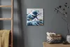 Coloray Uhr auf Leinwand 30x30 cm Wand Uhr Dekoration Produktbild-Vorschau 4