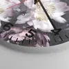 Wanduhr - Rund - Glasuhr - Pfingstrosen Veilchen Blumen - Produktbild-Vorschau 5