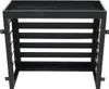 A black metal stand with horizontal slats, likely for outdoor use. Anteprima dell’immagine prodotto