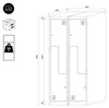 Jan Nowak Umkleideschrank Z02 Spind mit 4 Abteilen Produktbild-Vorschau 6