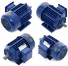 A collage of four images of blue electric motors. Voir les images du produit