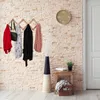 Relaxdays Wandgarderobe Holz, ausziehbare Garderobenleiste, Produktbild-Vorschau 2