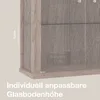K-Möbel Hängevitrine Glas in Sonoma Eiche (80x60x25 cm) mit Produktbild-Vorschau 6