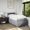 vidaXL Boxspringbett mit Matratze Hellgrau 90x200 cm Stoff Produktbild-Vorschau 3