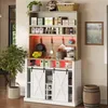 Armadio alto da cucina Merax con illuminazione LED RGB, Anteprima dell’immagine prodotto 4