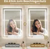 Badezimmerspiegel Touch 90 x 60cm LED 3 Lichtfarben dimmbar Produktbild-Vorschau 6