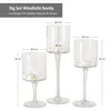 3tlg Set Windlicht Nordy klar weiß Häuser Kerzen-Ständer Produktbild-Vorschau 7