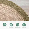 Volero - Jute Teppich Rund - Fair Natur Grün - Ø 140 cm - Produktbild-Vorschau 2