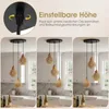 COSTWAY 3-punktowa lampa wisząca, boho rattanowa lampa Podgląd zdjęcia produktu 5