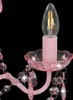 vidaXL Kronleuchter mit Perlen Rosa Rund 3×E14 Produktbild-Vorschau 5