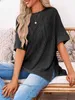 Damen-T-Shirt mit Rippstrick, Fledermausärmeln und lockerer Produktbild-Vorschau 4