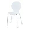 A white chair with chrome legs is shown against a white background. Podgląd zdjęcia produktu