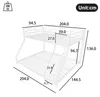 Lit superposé 90x200/140x200 cm avec barrière de sécurité Voir les images du produit 8