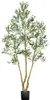 A full-shot of an artificial olive tree in a black pot. Anteprima dell’immagine prodotto