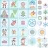 A collage of various Christmas-themed pixel art designs, likely for crafting or decoration. Produktbild-Vorschau