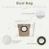 A diagram showing a dust bag with callouts for its features. Produktbild-Vorschau