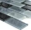 Glasmosaik Fliesen Schwarz Mix 25x50x4mm Produktbild-Vorschau 1