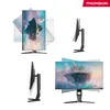 A collage of a computer monitor from different angles, showcasing its adjustable stand and screen display. Voir les images du produit