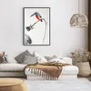 Gerahmtes Poster - Schwarzer Rahmen - Libelle Vogel Blume - Produktbild-Vorschau 7