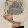 Wärmflasche XXL groß 3,5 Liter mit Bezug - Grau und Weiches Produktbild-Vorschau 3