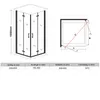SONNI Cabina doccia nera 80x90x195cm porta a battente porta Anteprima dell’immagine prodotto 3