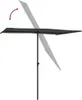 A dark grey parasol with an aluminum pole, shown in a tilted position. Náhľad obrázku produktu