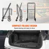 Collage showing a shopping trolley in different folded states and then placed in the trunk of a car. Podgląd zdjęcia produktu