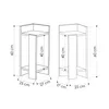 DECORTIE Elos Modern Nachttisch Set - Weiß , 27 x 25 x 60 Produktbild-Vorschau 7