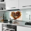 Küchenrückwand Spritzschutz Glas mit Motiv Kaffeeherz 40 x Produktbild-Vorschau 2