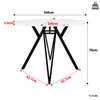 A diagram showing the dimensions of a round dining table. Produktbild-Vorschau